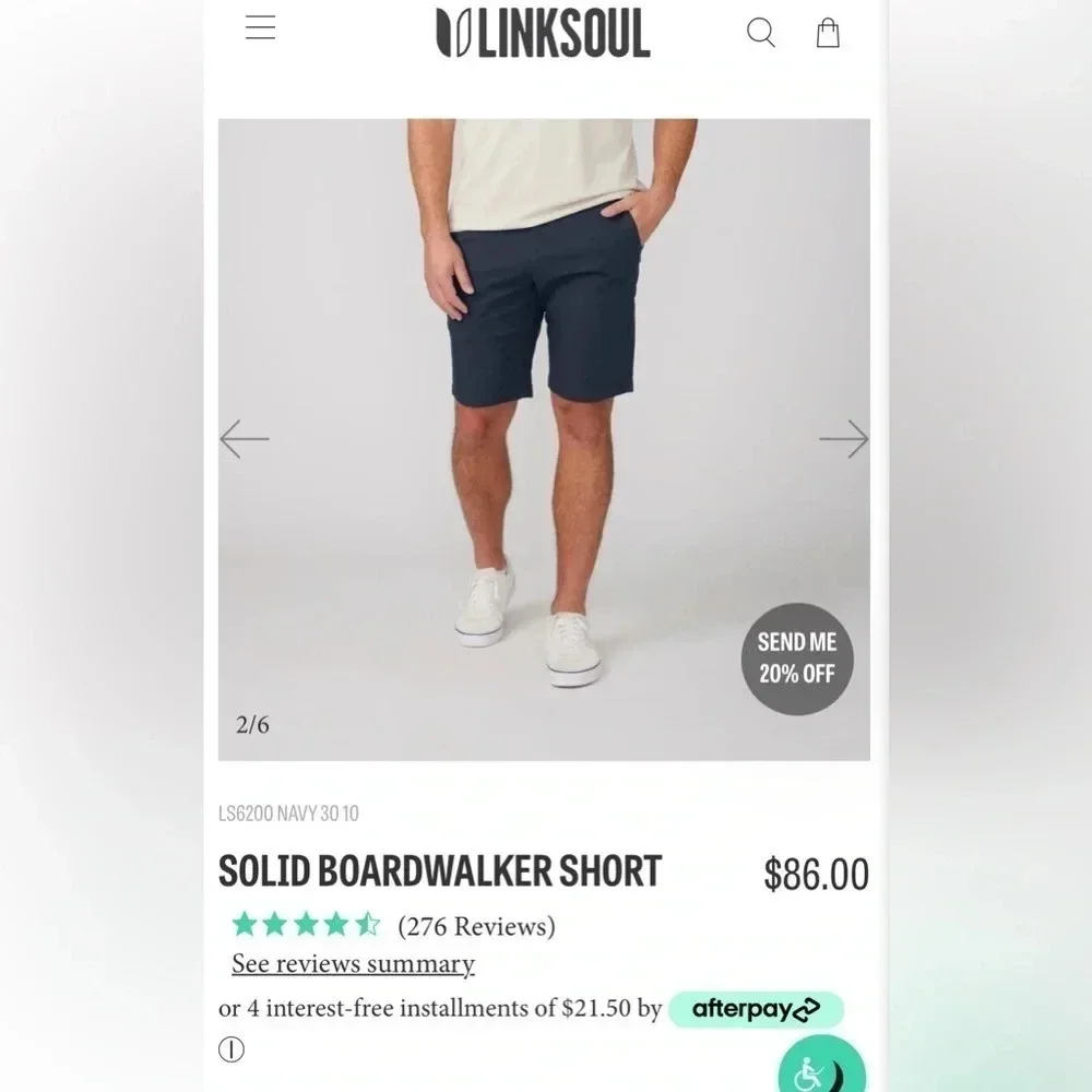 Men’s Linksoul shorts. Size 30